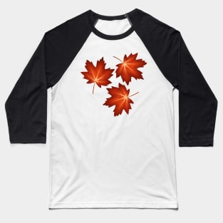 Autumn Maple Leaves Baseball T-Shirt